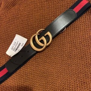 Nylon Web belt with Double G buckle